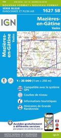 I.G.N Carte au 1-25.000ème - Série bleue - 1627 SB - Mazières-en-Gâtine - Vasles