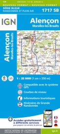 I.G.N Carte au 1-25.000ème - Série bleue - 1717 SB - Alençon - Marolles les Braults