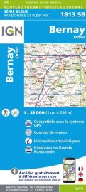 I.G.N Carte au 1-25.000ème - Série bleue - 1813 SB - Bernay - Orbec