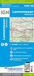 I.G.N Carte au 1-25.000ème - Série bleue - 1846 SB - Lannemezan - Montjéreau