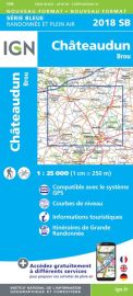 I.G.N Carte au 1-25.000ème - Série bleue - 2018 SB - Chateaudun - Brou 