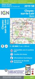 I.G.N Carte au 1-25.000ème - Série bleue - 2019 SB - Cloyes sur le Loir - Morée 