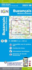 I.G.N Carte au 1-25.000ème - Série bleue - 2026 SB - St-Gaultier - Rosnay