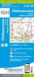 I.G.N Carte au 1-25.000ème - Série bleue - 2125 SB - Châteauroux - Levroux - Villedieu-sur-Indre