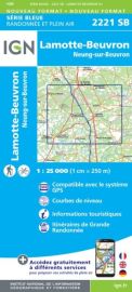 I.G.N Carte au 1-25.000ème - Série bleue - 2221 SB - Lamotte-Beuvron - Neung-sur-Beuvron