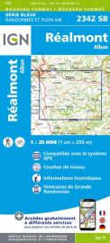 I.G.N Carte au 1-25.000ème - Série bleue - 2342 SB Réalmont - Alban