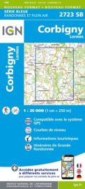 I.G.N Carte au 1-25.000ème - Série bleue - 2723 SB - Corbigny - Lormes