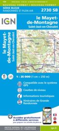 I.G.N Carte au 1-25.000ème - Série bleue - 2730 SB - Le-Mayet-de-Montagne - Saint-Just-en-Chevalet