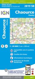 I.G.N Carte au 1-25.000ème - Série bleue - 2819 SB - Chaource - Chesley 