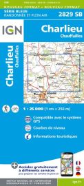 I.G.N Carte au 1-25.000ème - Série bleue - 2829 SB - Charlieu - Chaufailles