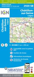 I.G.N Carte au 1-25.000ème - Série bleue - 2920 SB - Châtillon sur Seine - Laignes 