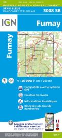 I.G.N Carte au 1-25.000ème - Série bleue - 3008 SB - Fumay