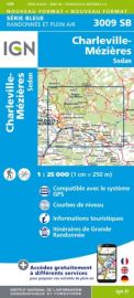I.G.N Carte au 1-25.000ème - Série bleue - 3009 SB - Charleville-Mézières - Sedan