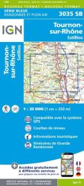 I.G.N Carte au 1-25.000ème - Série bleue - 3035 SB - Tournou-sur-Rhône - Satillieu