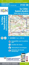 I.G.N Carte au 1-25.000ème - Série bleue - 3133 SB - La Côte-Saint-André - Saint-Jean-de-Bournay
