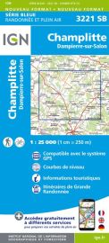 I.G.N Carte au 1-25.000ème - Série bleue - 3221 SB - Champlitte - Dampierre sur Salon
