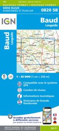I.G.N Carte au 1-25.000ème - Série bleue - 820 SB - Baud - Languidic
