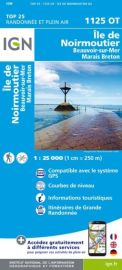 I.G.N Carte au 1-25.000ème - TOP 25 - 1125 OT - Ile de Noirmoutier -Beauvoir sur mer - Bourneuf en Retz - Marais breton