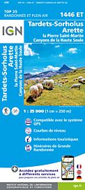I.G.N Carte au 1-25.000ème - TOP 25 - 1446 ET - Tardets-Sorholus - Arette - La Pierre Saint-Martin - Canyons de la Haute Soule