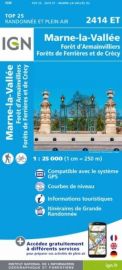 I.G.N Carte au 1-25.000ème - TOP 25 - 2414 ET - Marne La Vallée - Forêt d'Armainvilliers - Forêts de Ferrières et de Crécy