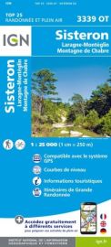 I.G.N Carte au 1-25.000ème - TOP 25 - 3339 OT - Sisteron - Laragne - Montéglin - Montagne de Chabre