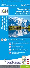 I.G.N Carte au 1-25.000ème - TOP 25 - 3630 OT - Chamonix Mont-Blanc - Massif du Mont Blanc