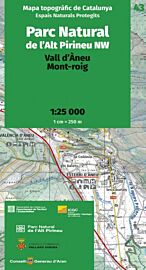 I.C.G.C (Institut Cartographique Catalan) - Carte de randonnée n° 43 - Parc Natural de l'Alt Pirineu NW - Vall d'Aneu - Mont Roig 