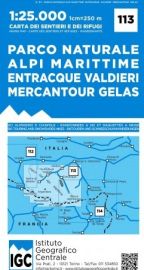 Istituto Geografico Centrale (I.G.C) - N°113 - Parco Naturale Alpi Marittime - Entracque - Valdieri - Mercantour - Gelas