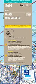 IGN - Carte Aéronautique OACI 945 - France nord-ouest - Plastifiée - Edition 2024