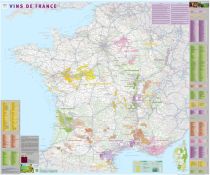 IGN - Carte murale plastifiée - Vins de France