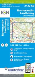 I.G.N - Carte au 1-25.000ème - Série Bleue - 2122SB - Romorantin-Lanthenay - Cour-Cheverny