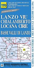 Istituto Geografico Centrale (I.G.C) - N°110 - Lanzo Viu - Chialamberto - Locana - Cirie - Basse Valli di Lanzo