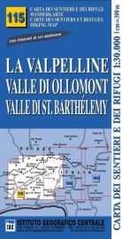 Istituto Geografico Centrale (I.G.C) - N°115 - La Valpelline - Valle di Ollomont - Valle di St. Barthelemy