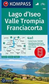 Kompass - Carte de randonnées - n°106 - Lac d'Iseo, Valle Trompia, Franciacorta