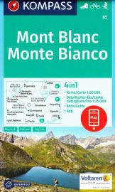 Kompass - Carte de randonnées - n°85 - Mont-Blanc