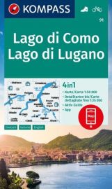 Kompass - Carte de randonnées - n°91 - Lac de Côme et lac de Lugano