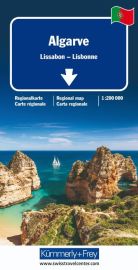 Kummerly Frey - Carte de l'Algarve et du sud du Portugal