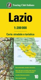 T.C.I (Touring Club italien) - Carte de la province du Latium (Lazio)