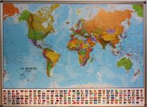 Maps international - Carte du Monde politique au 1/30mio (en français) - Panneau épinglable