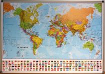 Maps international - Carte du Monde politique au 1/40mio (en français) - Panneau magnétique