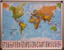 Maps international - Carte du Monde politique au 1/60mio (en français) - Panneau magnétique
