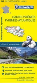 Michelin - Carte "Départements" N°342 - Hautes Pyrénées - Pyrénées Atlantiques