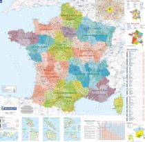 Michelin - Carte Murale Plastifiée - France Administrative