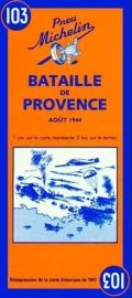 Michelin - Carte n°103 - Bataille de Provence - Août 1944