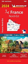 Michelin - Carte N°707 - France Nord-Est - Edition 2024