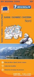 Michelin - Carte régionale n°551 - Suisse Nord