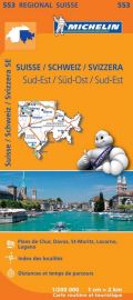 Michelin - Carte régionale n°553 - Suisse Sud-Est