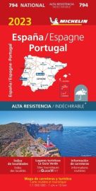 Michelin - Carte routière - Réf.794 - Espagne, Portugal - Indéchirable - Edition 2023