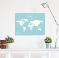 Miss Wood - Woody Map - Carte du monde en liège - Bleu - Taille L 