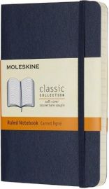 Moleskine - Carnet format poche ligné - Souple - Bleu saphir